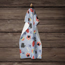 Dog House Collection Chow Chow Black Kitchen Towel Velour Plush Front and Cotton Loop Back Machine Washable