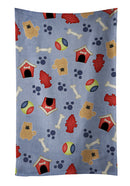 Dog House Collection Chow Chow Cream Kitchen Towel Velour Plush Front and Cotton Loop Back Machine Washable
