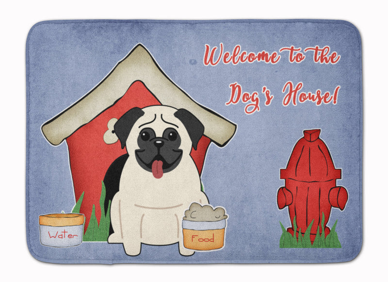 Dog House Collection Pug Cream Machine Washable Memory Foam Mat BB2758RUG