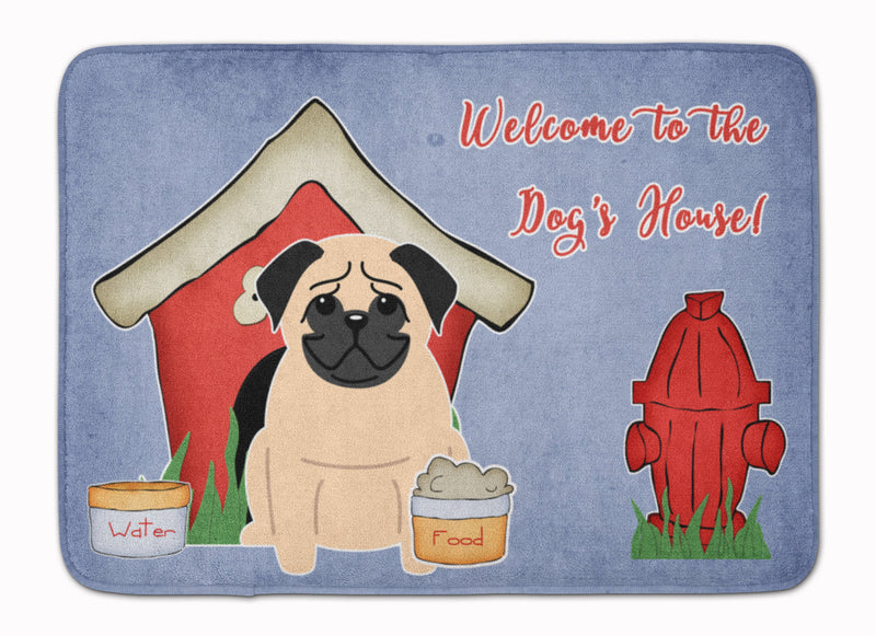 Dog House Collection Pug Fawn Machine Washable Memory Foam Mat BB2762RUG