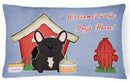 Dog House Collection French Bulldog Brindle Decorative Throw Pillow 12x16 Indoor Outdoor Accent Cushion, Fabric Cover with Insert for Sofa, Bed, Porch & Living Room