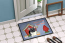 Dog House Collection French Bulldog Black White Doormat Indoor Outdoor 24H X 36W Front Door Mat Rugs for Entryway, Non Slip Washable Low Pile,
