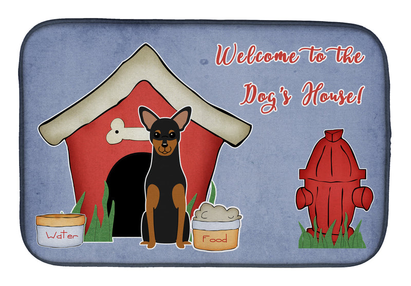 Dog House Collection Manchester Terrier Dish Drying Mat – Absorbent, Artistic Kitchen Essentials BB2782DDM