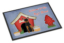 Dog House Collection Manchester Terrier Doormat Indoor Outdoor 24H X 36W Front Door Mat Rugs for Entryway, Non Slip Washable Low Pile,