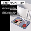Dog House Collection Russo-European Laika Spitz Memory Foam Kitchen Mat Machine Washable Anti-Fatigue Cushion Comfort Bath or Kitchen Rug