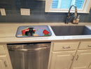 Dog House Collection Standard Schnauzer Black Dish Drying Mat Absorbent Dish Drying Mat Pad for Kitchen Counter Dish Drainer Mat for Countertop, 14 x 21", Multicolor