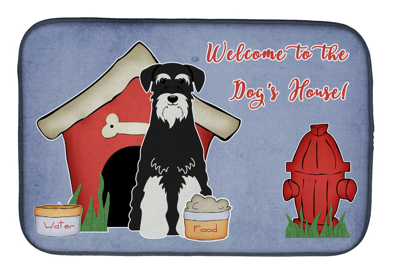 Dog House Collection Standard Schnauzer Salt and Pepper Dish Drying Mat BB2787DDM