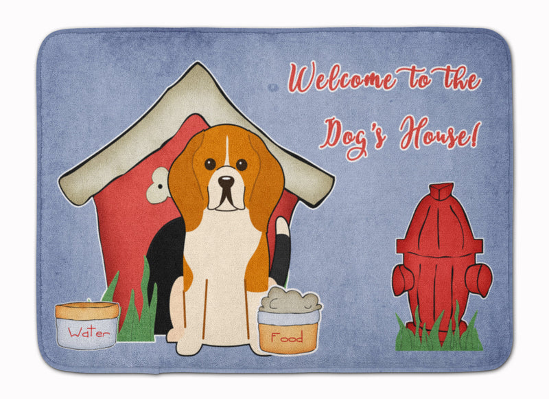 Dog House Collection Beagle Tricolor Machine Washable Memory Foam Mat BB2794RUG