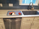 Dog House Collection Central Asian Shepherd Dog Dish Drying Mat Absorbent Dish Drying Mat Pad for Kitchen Counter Dish Drainer Mat for Countertop, 14 x 21", Multicolor
