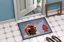Dog House Collection Chocolate Labrador Doormat Indoor Outdoor 24H X 36W Front Door Mat Rugs for Entryway, Non Slip Washable Low Pile,
