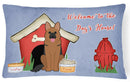 Dog House Collection German Shepherd Decorative Throw Pillow 12x16 Indoor Outdoor Accent Cushion, Fabric Cover with Insert for Sofa, Bed, Porch & Living Room