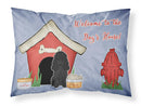 Dog House Collection Poodle Black Standard Pillowcase Lightweight Super Soft Easy Care Decorative Artwork Pillowcase, Standard