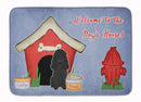 Dog House Collection Poodle Black Memory Foam Kitchen Mat Machine Washable Anti-Fatigue Cushion Comfort Bath or Kitchen Rug