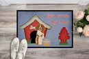 Dog House Collection Brittany Spaniel Doormat Indoor Outdoor 24H X 36W Front Door Mat Rugs for Entryway, Non Slip Washable Low Pile,