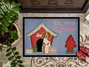Dog House Collection Brittany Spaniel Doormat Indoor Outdoor 24H X 36W Front Door Mat Rugs for Entryway, Non Slip Washable Low Pile,