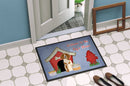 Dog House Collection Brittany Spaniel Doormat Indoor Outdoor 24H X 36W Front Door Mat Rugs for Entryway, Non Slip Washable Low Pile,