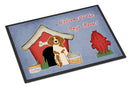 Dog House Collection Brittany Spaniel Doormat Indoor Outdoor 24H X 36W Front Door Mat Rugs for Entryway, Non Slip Washable Low Pile,