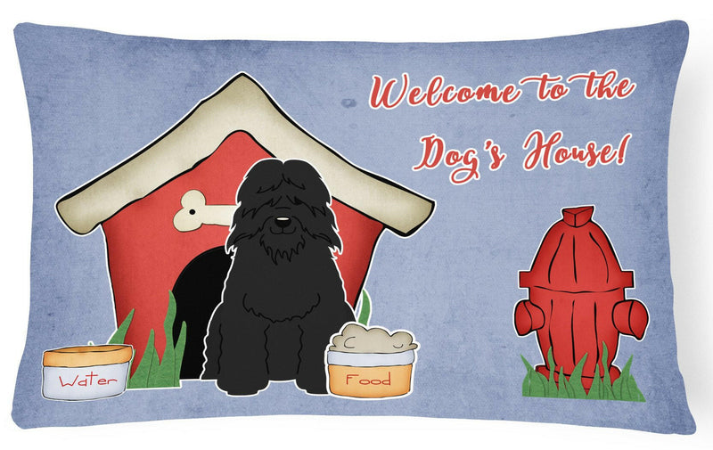 Dog House Collection Bouvier des Flandres Canvas Fabric Decorative Pillow BB2828PW1216