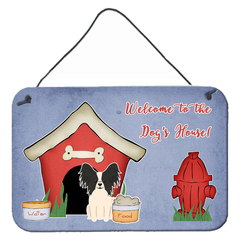 Dog House Collection Papillon Black White Wall or Door Hanging Prints BB2830DS812