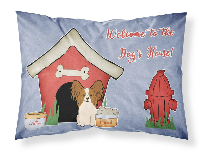 Dog House Collection Papillon Red White Fabric Standard Pillowcase BB2832PILLOWCASE