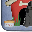 Dog House Collection Cocker Spaniel Black Dish Drying Mat Absorbent Dish Drying Mat Pad for Kitchen Counter Dish Drainer Mat for Countertop, 14 x 21", Multicolor