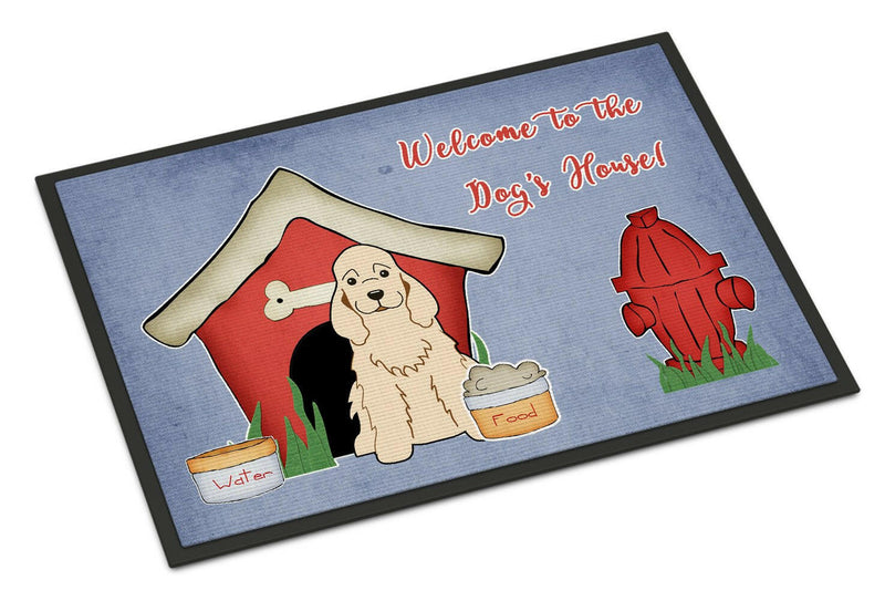 Dog House Collection Cocker Spaniel Buff Indoor or Outdoor Mat 18x27 BB2848MAT