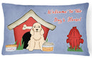 Dog House Collection Cocker Spaniel Buff Decorative Throw Pillow 12x16 Indoor Outdoor Accent Cushion, Fabric Cover with Insert for Sofa, Bed, Porch & Living Room