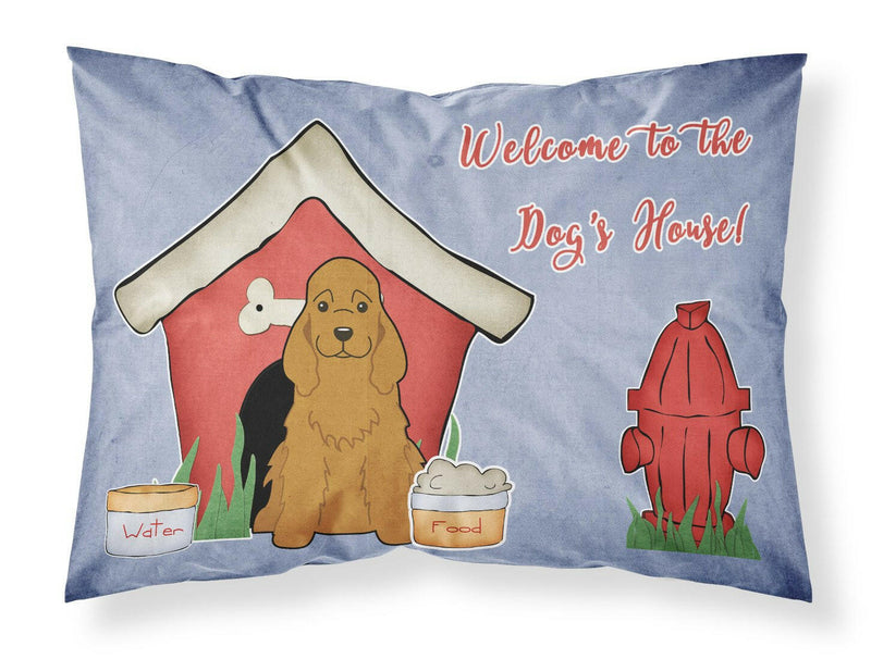 Dog House Collection Cocker Spaniel Red Fabric Standard Pillowcase BB2849PILLOWCASE