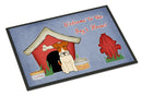 Dog House Collection Wire Fox Terrier Doormat Indoor Outdoor 18H X 27W Front Door Mat Rugs for Entryway, Non Slip Washable