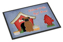 Dog House Collection Brindle Boxer Doormat Indoor Outdoor 24H X 36W Front Door Mat Rugs for Entryway, Non Slip Washable Low Pile,