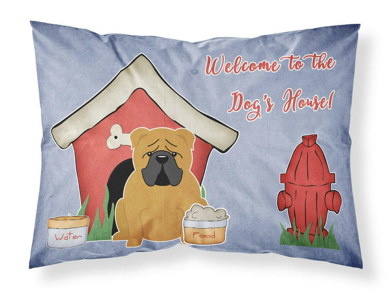 Dog House Collection English Bulldog Red Fabric Standard Pillowcase BB2876PILLOWCASE