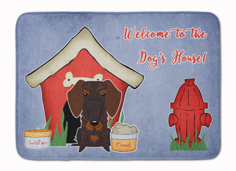 Dog House Collection Wire Haired Dachshund Chocolate Machine Washable Memory Foam Mat BB2883RUG