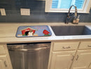 Dog House Collection Bull Terrier Brindle Dish Drying Mat Absorbent Dish Drying Mat Pad for Kitchen Counter Dish Drainer Mat for Countertop, 14 x 21", Multicolor