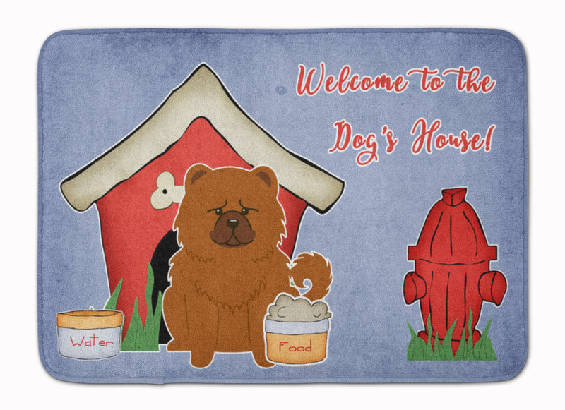 Dog House Collection Chow Chow Red Machine Washable Memory Foam Mat BB2896RUG