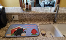 Dog House Collection Chow Chow Black Dish Drying Mat Absorbent Dish Drying Mat Pad for Kitchen Counter Dish Drainer Mat for Countertop, 14 x 21", Multicolor