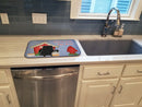 Dog House Collection Chow Chow Black Dish Drying Mat Absorbent Dish Drying Mat Pad for Kitchen Counter Dish Drainer Mat for Countertop, 14 x 21", Multicolor