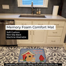 Dog House Collection Chow Chow Cream Memory Foam Kitchen Mat Machine Washable Anti-Fatigue Cushion Comfort Bath or Kitchen Rug