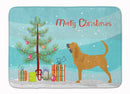 Bloodhound Merry Christmas Tree Machine Washable Memory Foam Mat BB2902RUG