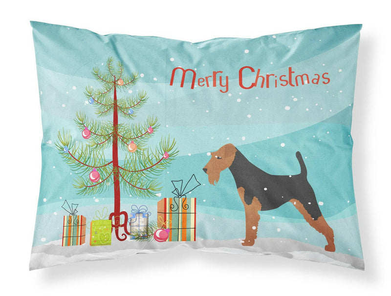 Welsh Terrier Merry Christmas Tree Fabric Standard Pillowcase BB2903PILLOWCASE