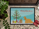 Cocker Spaniel Merry Christmas Tree Doormat Indoor Outdoor 18H X 27W Front Door Mat Rugs for Entryway, Non Slip Washable