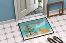Cocker Spaniel Merry Christmas Tree Doormat Indoor Outdoor 18H X 27W Front Door Mat Rugs for Entryway, Non Slip Washable