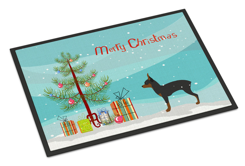 Toy Fox Terrier Merry Christmas Tree Indoor or Outdoor Mat 18x27 BB2905MAT