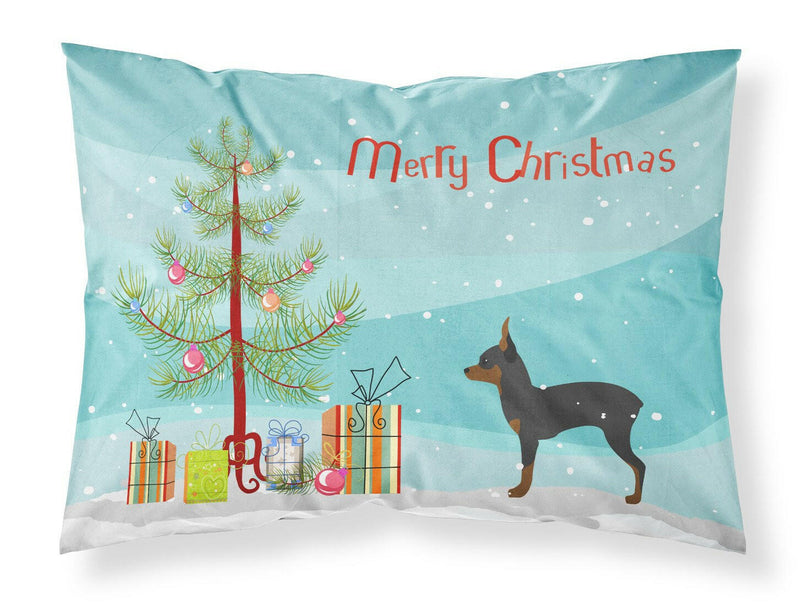 Toy Fox Terrier Merry Christmas Tree Fabric Standard Pillowcase BB2905PILLOWCASE