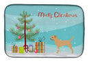 Border Terrier Merry Christmas Tree Dish Drying Mat – Absorbent, Artistic Kitchen Essentials BB2907DDM