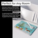 Grand Basset Griffon Vendeen Merry Christmas Tree Memory Foam Kitchen Mat Machine Washable Anti-Fatigue Cushion Comfort Bath or Kitchen Rug