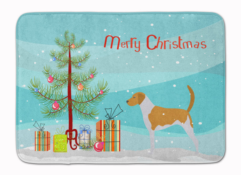 American Foxhound Merry Christmas Tree Machine Washable Memory Foam Mat BB2916RUG