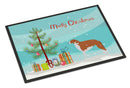 Borzoi Russian Greyhound Merry Christmas Tree Doormat - 18x27 Decorative Floor Mat – Indoor/Outdoor Rug with Artistic Flair BB2917MAT