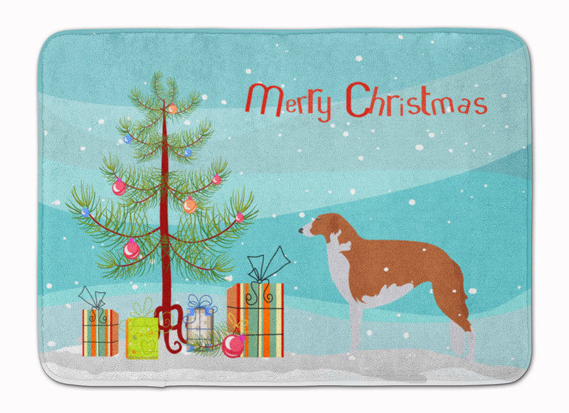 Borzoi Russian Greyhound Merry Christmas Tree Machine Washable Memory Foam Mat BB2917RUG