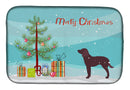 American Water Spaniel Merry Christmas Tree Dish Drying Mat – Absorbent, Artistic Kitchen Essentials BB2919DDM
