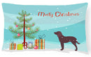 American Water Spaniel Merry Christmas Tree Canvas Fabric Decorative Pillow BB2919PW1216